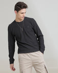 Dark Grey Regular Fit Sweatshirt: Cozy Comfort for Casual Days