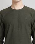 Green Regular Fit Sweatshirt: Casual Comfort for Chilly Days