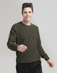 Green Regular Fit Sweatshirt: Casual Comfort for Chilly Days