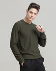 Green Regular Fit Sweatshirt: Casual Comfort for Chilly Days