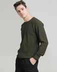 Green Regular Fit Sweatshirt: Casual Comfort for Chilly Days