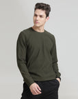 Green Regular Fit Sweatshirt: Casual Comfort for Chilly Days