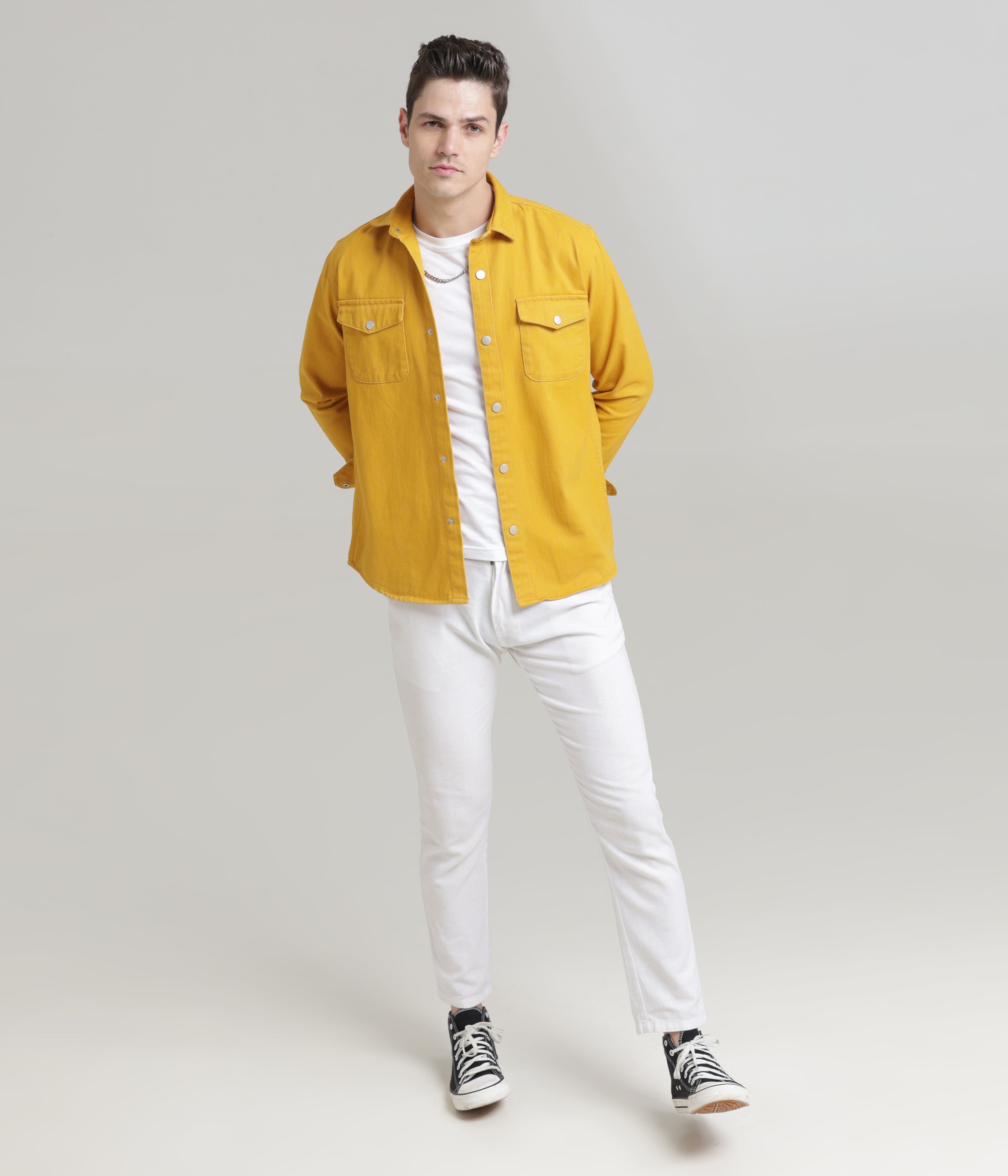 Dakota Regular Unisex Shirt | Yellow | G-Star RAW® US