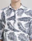 Oversized Printed Shirt in Imported Fabric