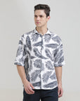 Oversized Printed Shirt in Imported Fabric