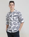 Oversized Printed Shirt in Imported Fabric