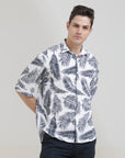 Oversized Printed Shirt in Imported Fabric