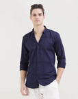 Navy Blue Slim Fit Shirt: Versatile Style for Any Occasion