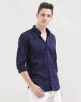 Navy Blue Slim Fit Shirt: Versatile Style for Any Occasion