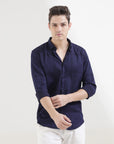 Navy Blue Slim Fit Shirt: Versatile Style for Any Occasion