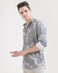 Beige Printed Slim Fit Shirt: Versatile Classic for Every Occasion