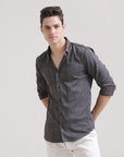 Grey Slim Fit Shirt: Versatile Elegance