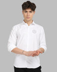 Slim Fit White Full Sleeve Shirt