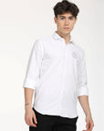 Slim Fit White Full Sleeve Shirt