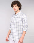 Light yellow  check supima slim fit shirt