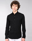 Fine dark slim fit full sleeve shirt