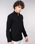 Fine dark slim fit full sleeve shirt