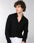 Fine dark slim fit full sleeve shirt