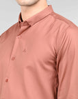 Russet brown supima slim fit shirt