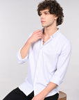 Full sleeve slim fit white shirt