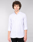 Full sleeve slim fit white shirt