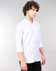 Full sleeve slim fit white shirt