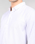 Full sleeve slim fit white shirt