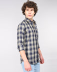 Full sleeve slim fit check shirt