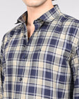 Full sleeve slim fit check shirt