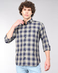 Full sleeve slim fit check shirt