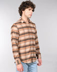 Brown Full Sleeve Tapered Fit Shirt