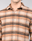 Brown Full Sleeve Tapered Fit Shirt