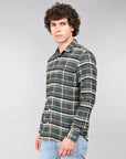 Green Full Sleeve Tapered Fit Shirt