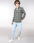 Green Full Sleeve Tapered Fit Shirt