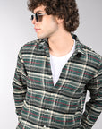 Green Full Sleeve Tapered Fit Shirt