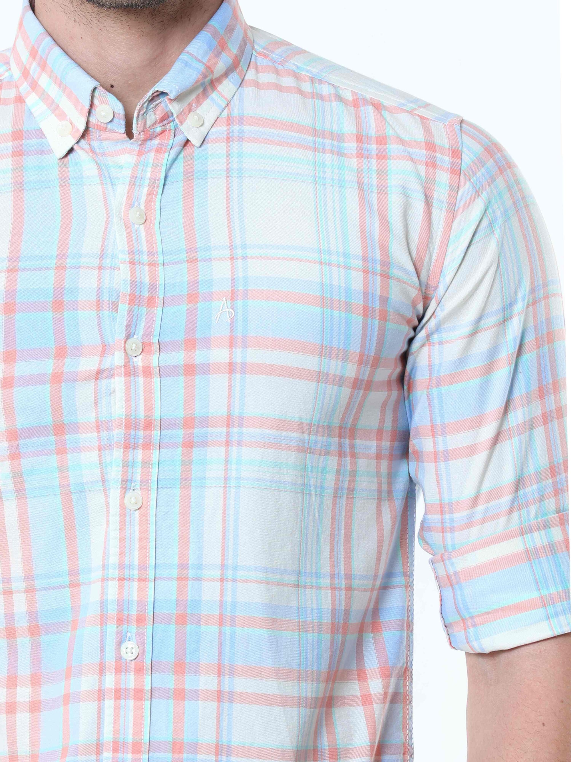 Plaids Cream Classy Check Shirt