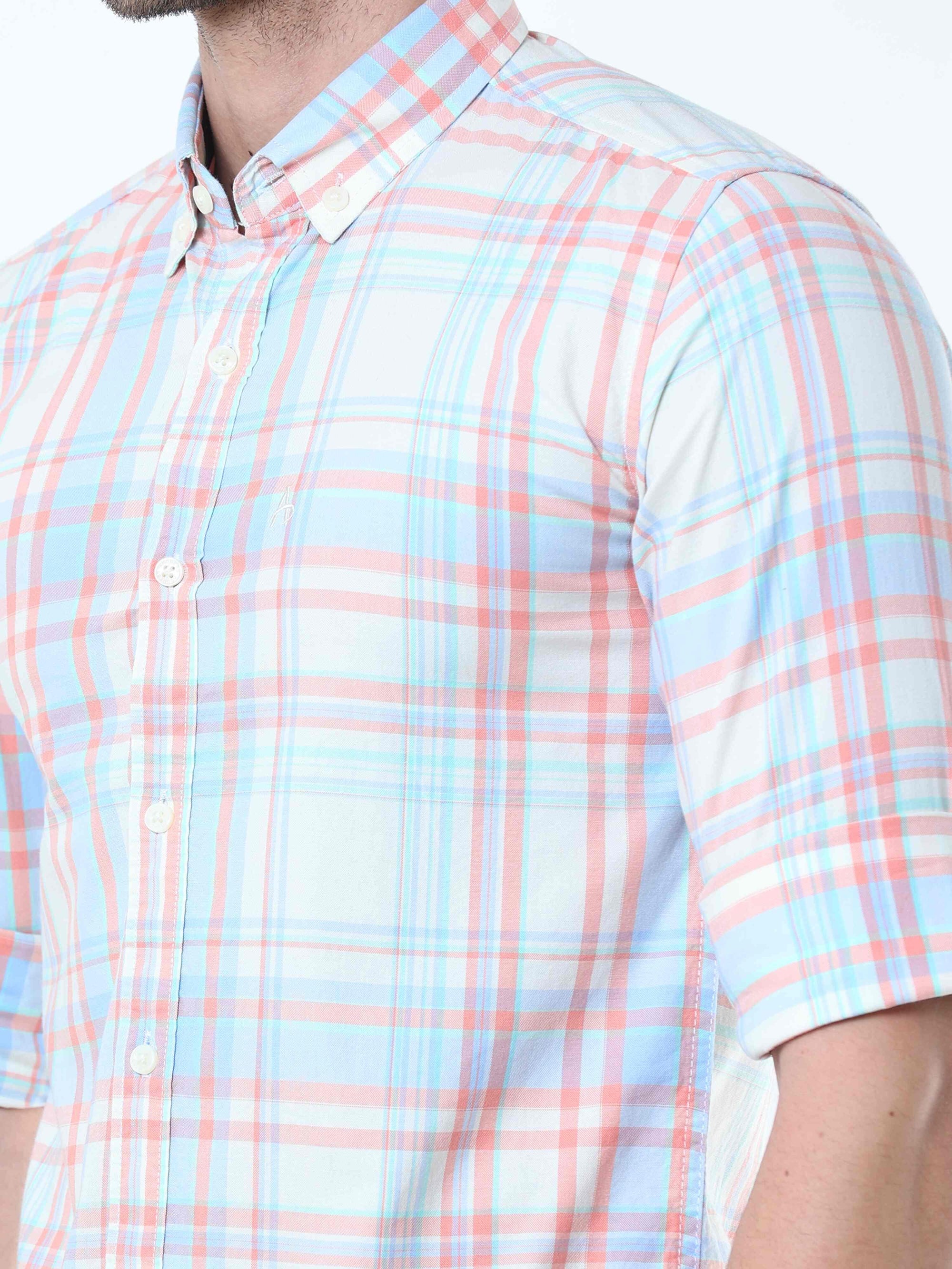 Plaids Cream Classy Check Shirt