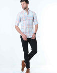 Plaids Cream Classy Check Shirt