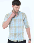 Cream Classy Checks Shirt