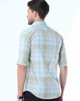 Cream Classy Checks Shirt