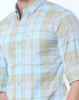 Cream Classy Checks Shirt