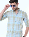 Cream Classy Checks Shirt