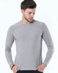 Knitted Gray Full Sleeve T-shirt