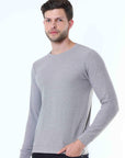 Knitted Gray Full Sleeve T-shirt