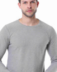 Knitted Gray Full Sleeve T-shirt