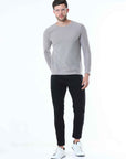 Knitted Gray Full Sleeve T-shirt