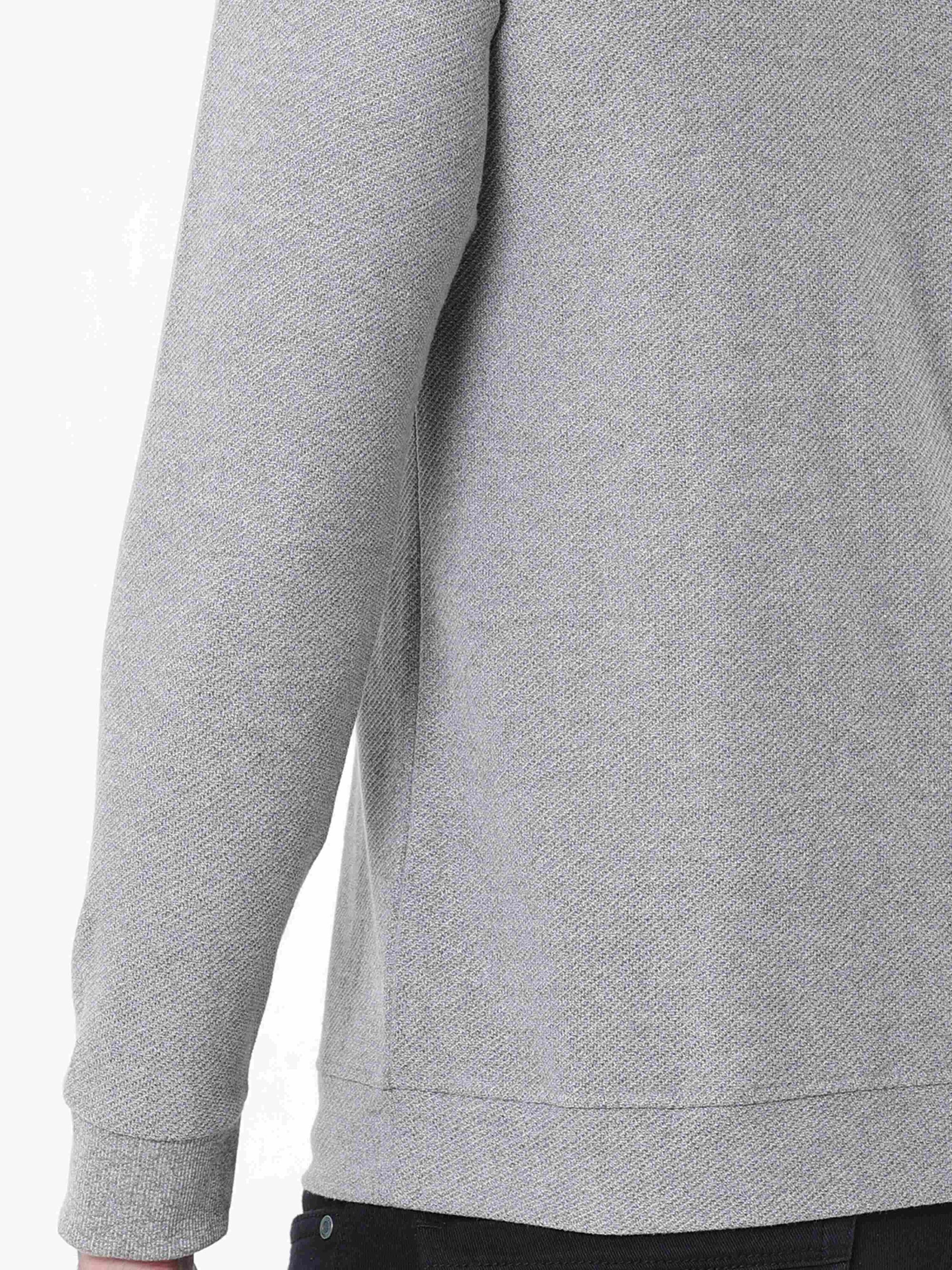 Knitted Gray Full Sleeve T-shirt