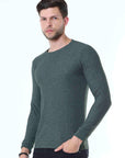 Full Sleeve Solid Green T-shirt