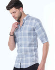 Cool-Grey Supima Check Shirt