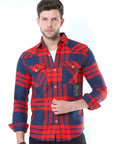 Red Casual Check Shirt